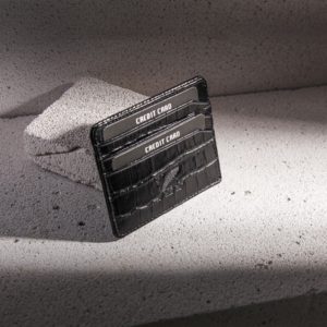 black Lamassu Leather Card Holder